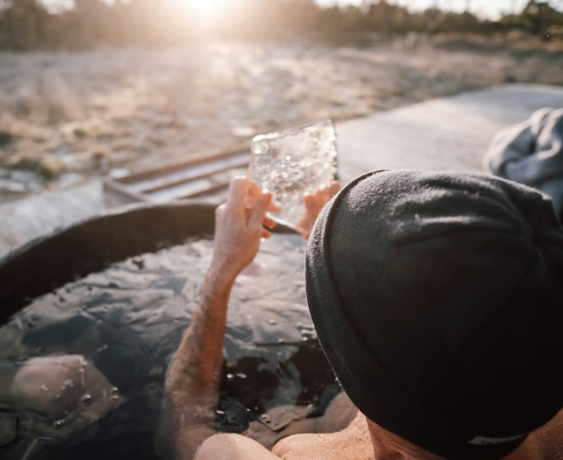 Cold plunge pool and ice bath facility at Cotswold Sauna Club